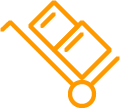 Hand trolley icon