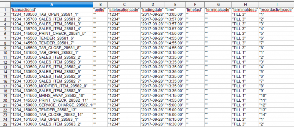 Screenshot of the example CSV file we provide.